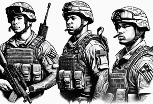 Army soldier tattoo idea