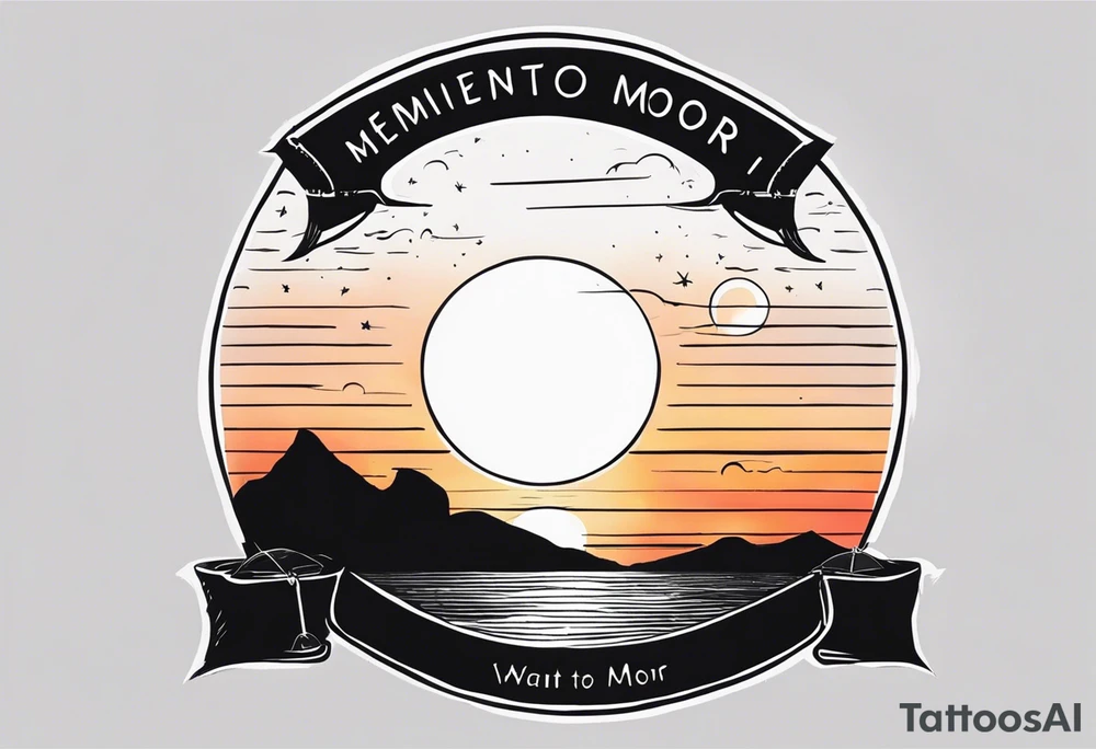 Simple line tattoo of a sunset with the inscription Memento mori
I want to put it on my knee
Without cocoas tattoo idea