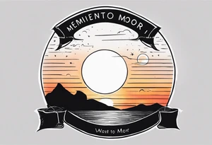 Simple line tattoo of a sunset with the inscription Memento mori
I want to put it on my knee
Without cocoas tattoo idea