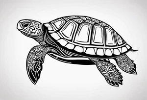 potawatomi turtle with the name sam incorporated into thje shell design tattoo idea