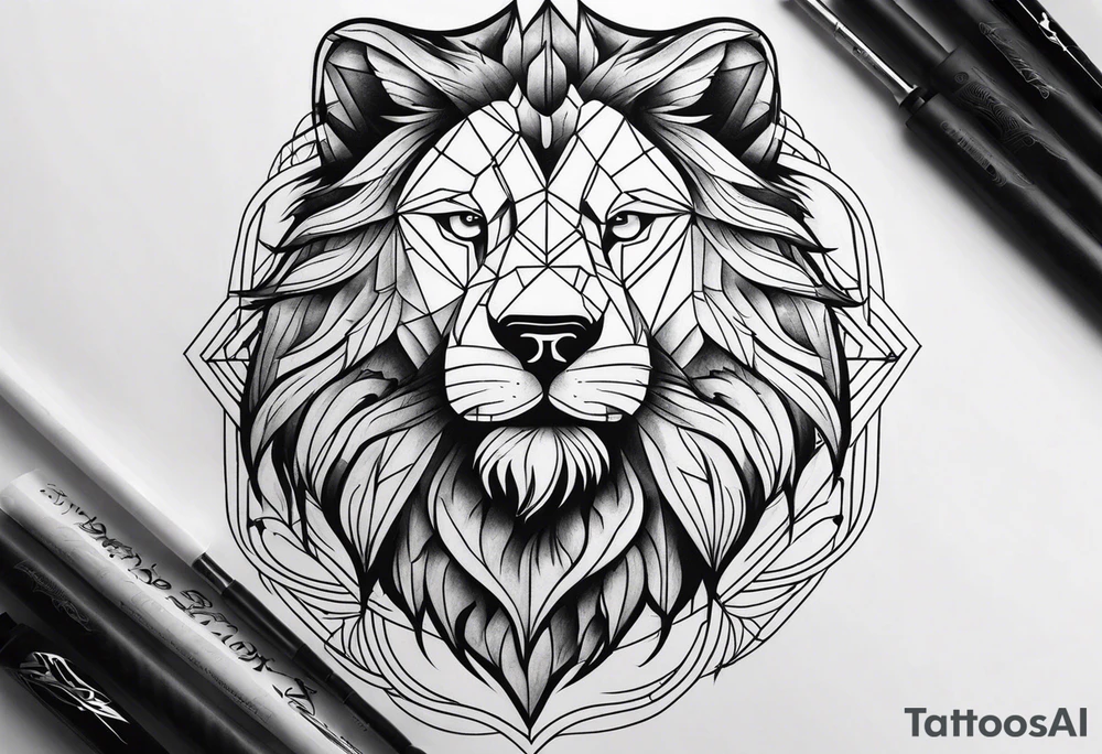 Lion vs wolf tattoo idea