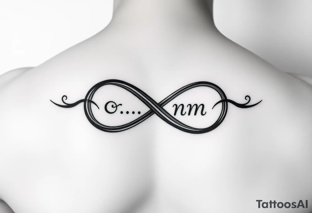 infinity symbol with mum tattoo idea