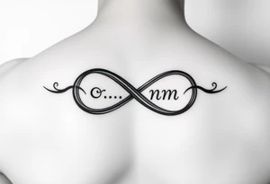infinity symbol with mum tattoo idea