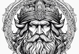powerful majestic zeus tattoo idea