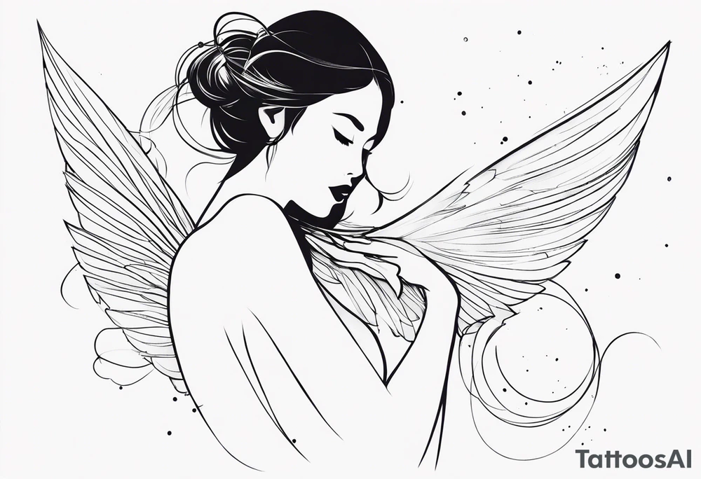 humming girl tattoo idea