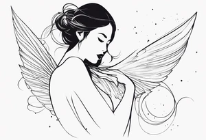 humming girl tattoo idea