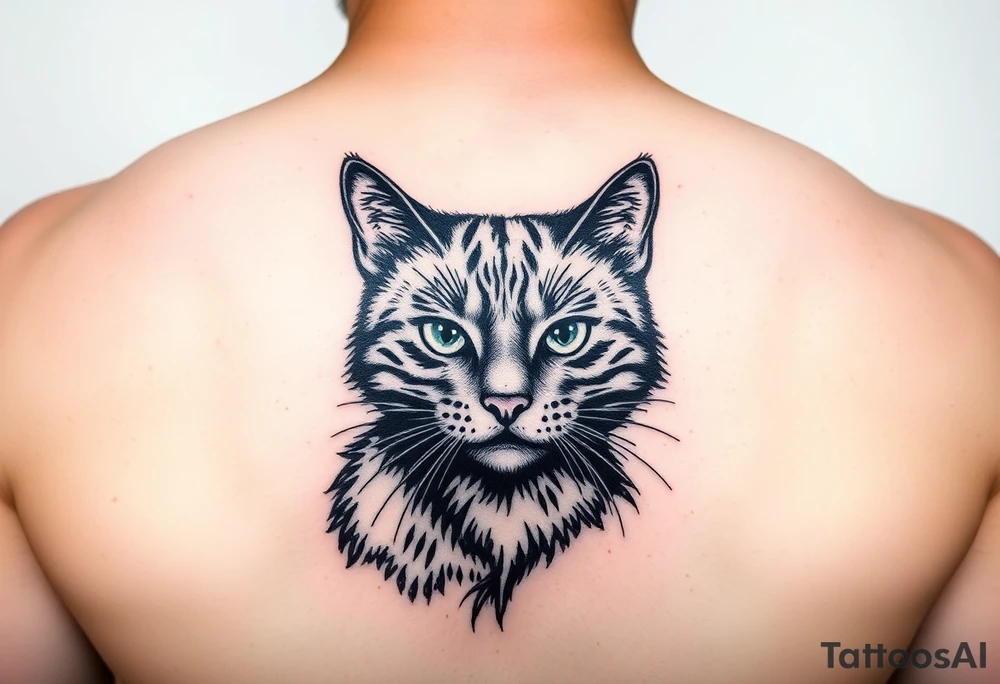 black cat tattoo idea