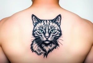 black cat tattoo idea