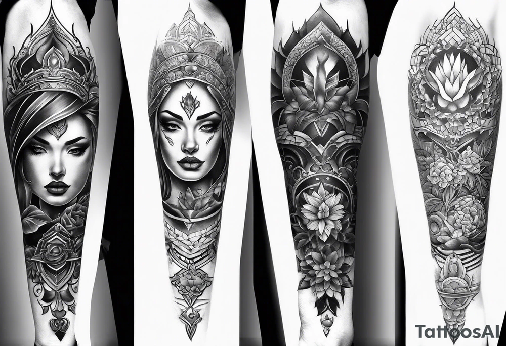 Full body sleeve tattoo idea