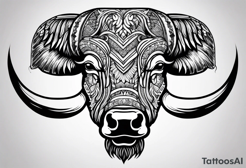 Buffalo head tattoo idea