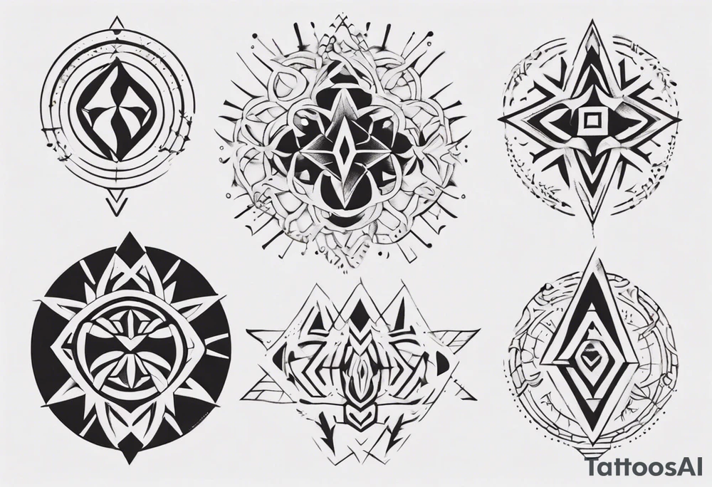 Nordic symmetrical tattoo idea