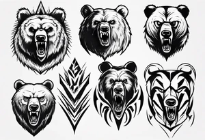 Fierce bear tattoo idea