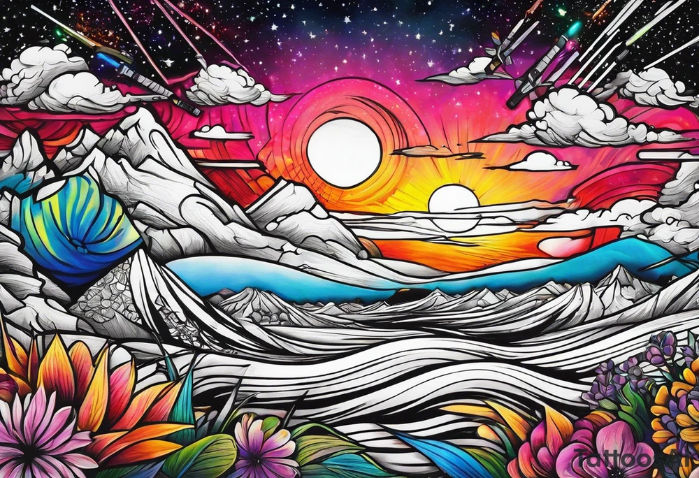 A field of lightsabers tattoo idea