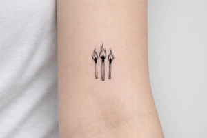 burning matchsticks tattoo tattoo idea
