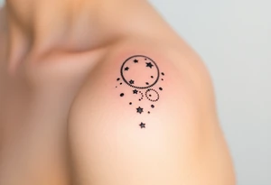 Cascade of stars swirl tattoo idea