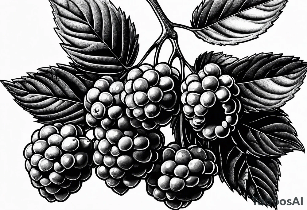 a raspberry branch that has a masculine look to it. tattoo idea