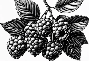 a raspberry branch that has a masculine look to it. tattoo idea