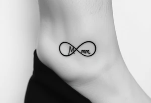 infinity symbol with mum in it tattoo idea