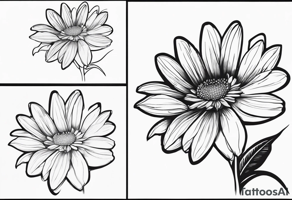 Daisy blossom tattoo idea
