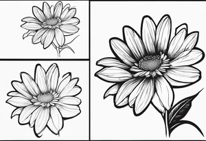 Daisy blossom tattoo idea
