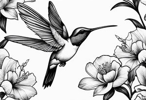 colibri bird
flowers
fine line
gentle tattoo idea