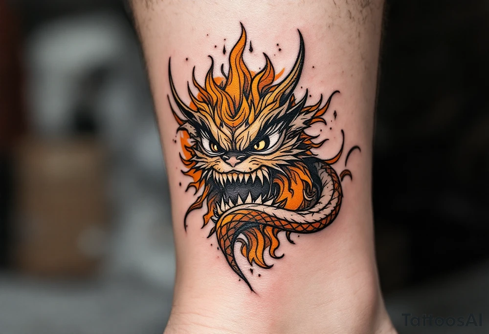冒険 (Bouken) – Adventure
Color: Earthy brown and vibrant orange, evoking the excitement and exploration of the unknown. tattoo idea