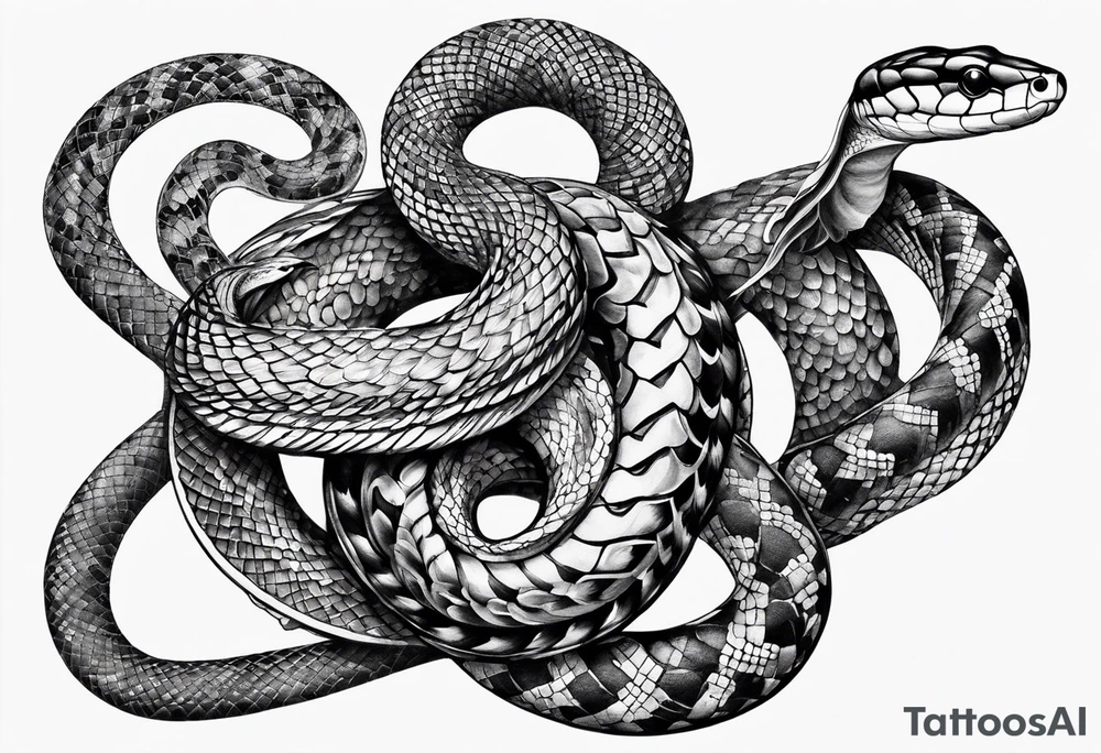 snake dying time and space enthropy tattoo idea