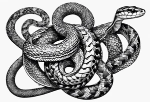snake dying time and space enthropy tattoo idea