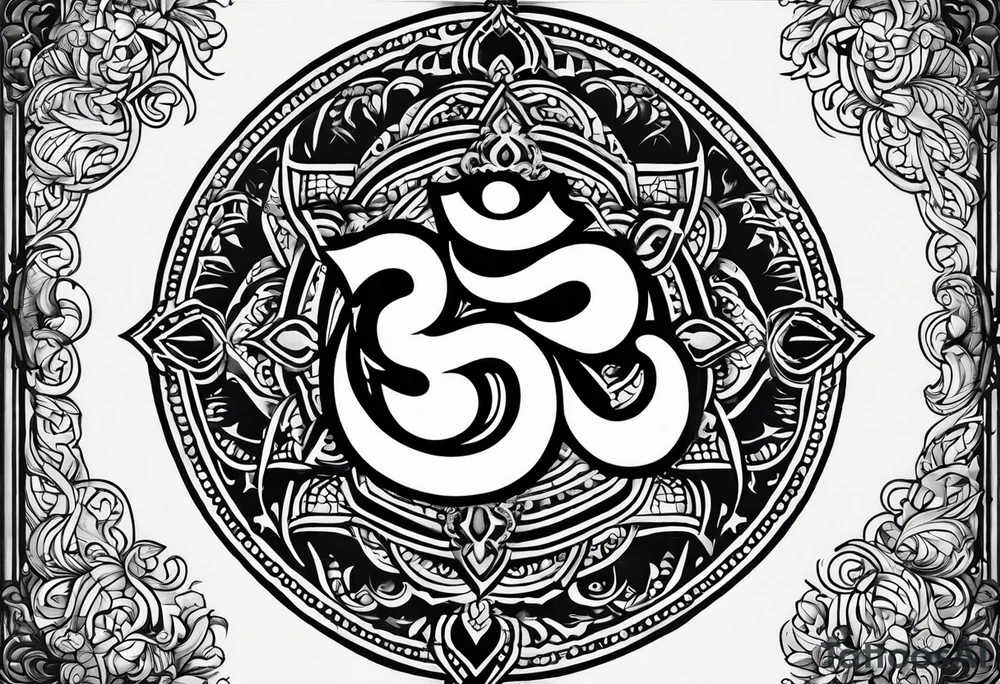 generate a simple less ink, small om symbol tattoo idea