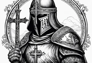 Crusader with cross tattoo idea