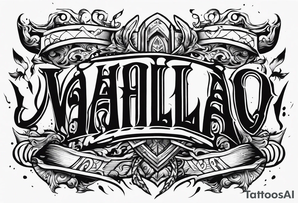 valhalla wounded sword tattoo idea