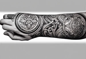 balance between agressivity and kindness forearm tattoo tattoo idea