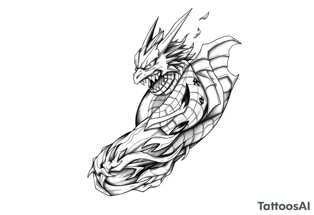 cultura egipcia  y dragón ball z tattoo idea