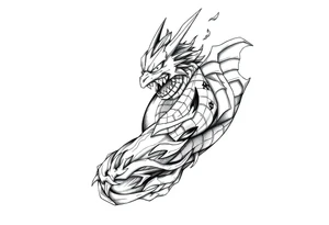 cultura egipcia  y dragón ball z tattoo idea