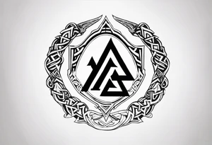 Valhalla fire
Sword shield valknut  axe tattoo idea