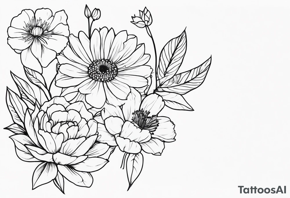birth flowers january tattoo idea