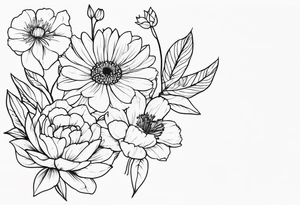 birth flowers january tattoo idea