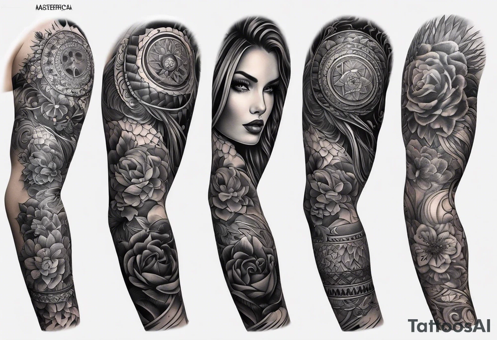 full arm sleeve tattoo idea