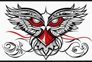Simple design black and red tattoo for men tattoo idea
