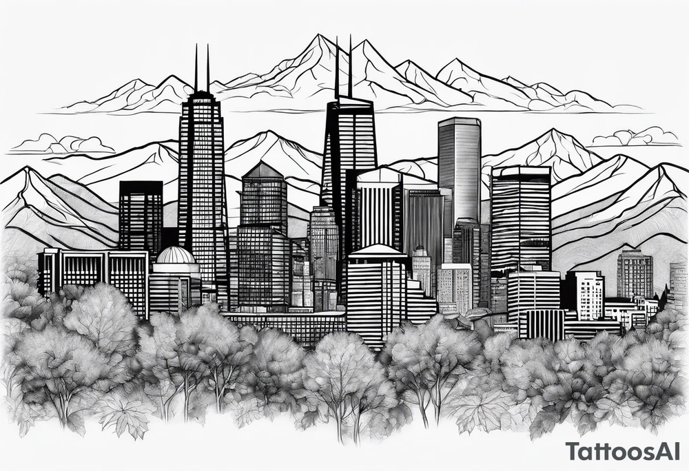 Colorado skyline tattoo idea
