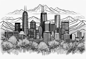 Colorado skyline tattoo idea