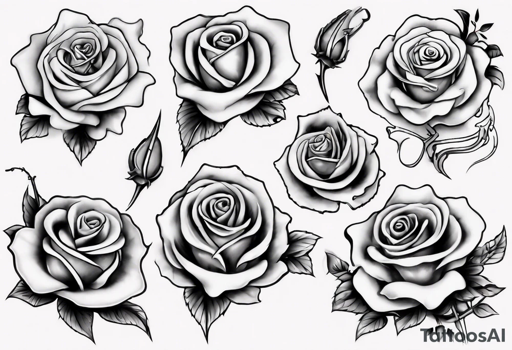 dancing on a rose tattoo idea