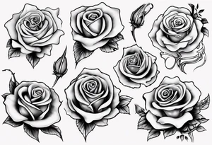 dancing on a rose tattoo idea