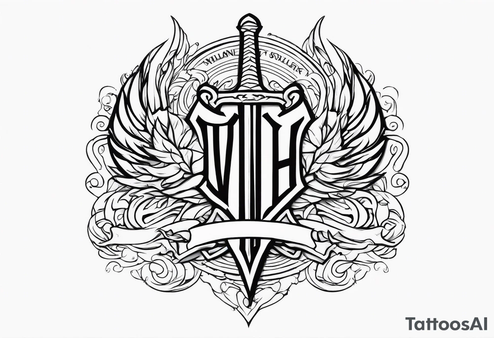 Valhalla sword shield heaven tattoo idea