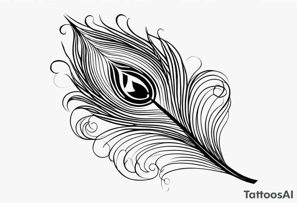 Ornate Peacock Feather tattoo idea
