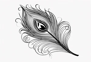 Ornate Peacock Feather tattoo idea