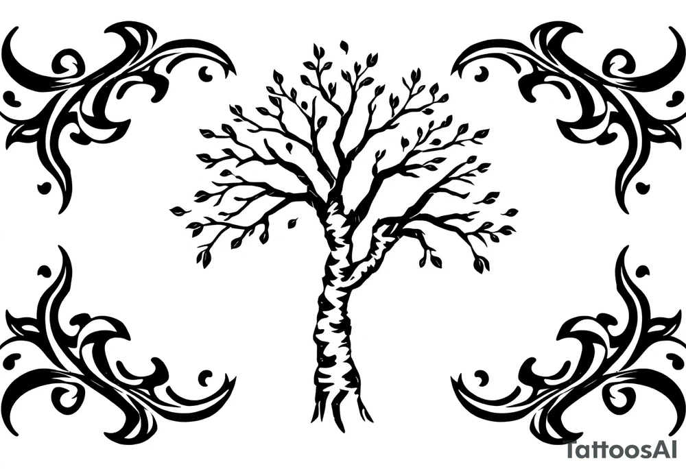 birch tree tattoo idea