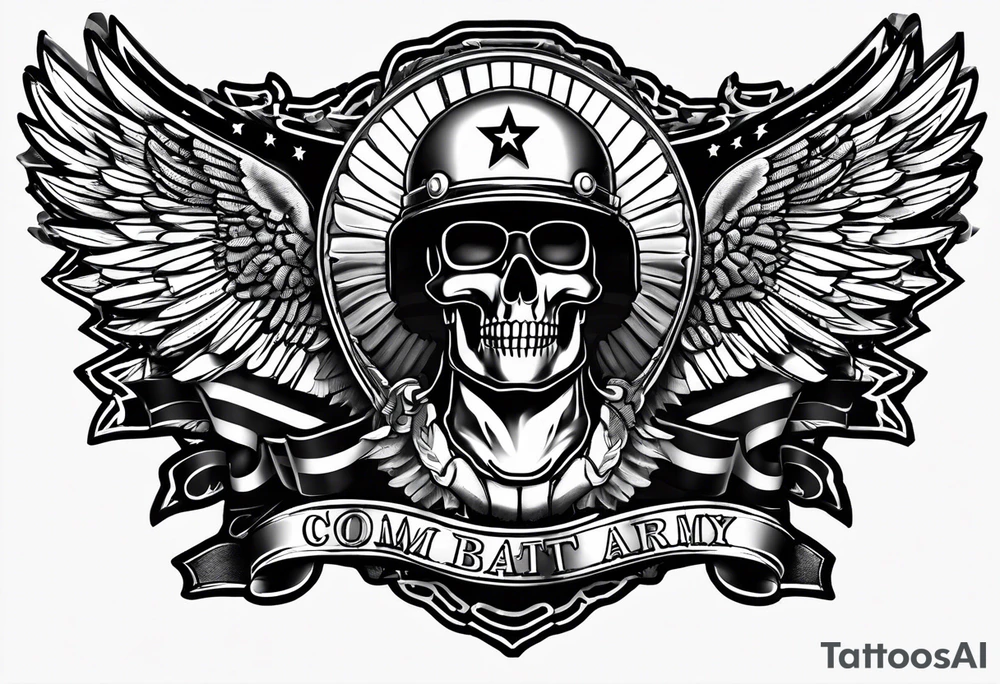 US Army combat action badge tattoo idea