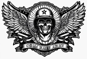 US Army combat action badge tattoo idea