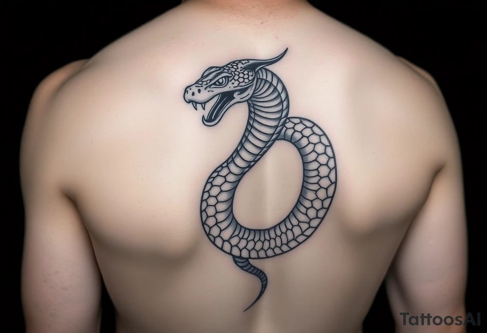 Give me a Neo traditional tattoo of a snake. Full body designed for a forearm. tattoo idea